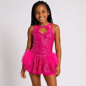 Flamingo Kids Feather Costume Tutu